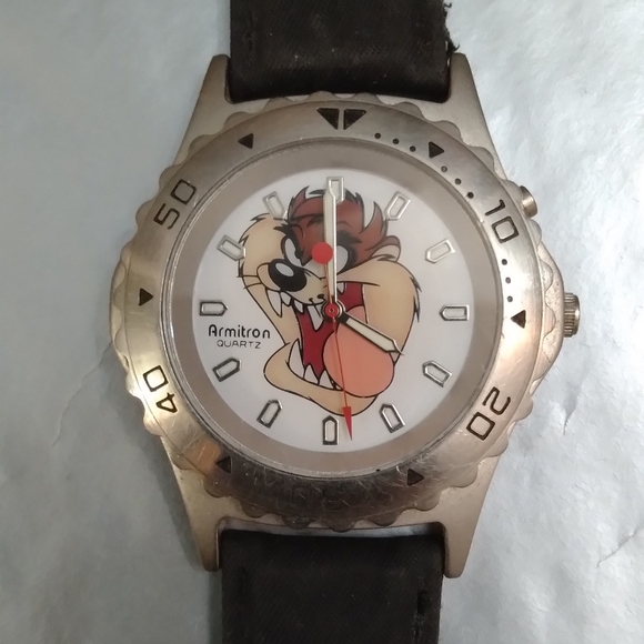 Rare Vintage Armitron Tazmanian Devil Stainless Steel Watch 1997 Warner Bros - Picture 9 of 9